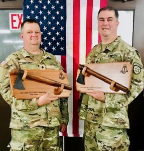 *Winners of the Georgia State Defense Force (GSDF) 1st Brigade Best Soldier Competition: Spc. Marcus Kister and Pfc. Samuel Cox, Tunnel Hill, Ga., Sept. 26, 2021. The competition was held during the 1st Brigade's annual training. This was one of several GSDF annual trainings. During annual trainings, GSDF Soldiers focus on skills and tasks that help them serve the citizens of Georgia.*